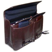 interior view of Old English satchel