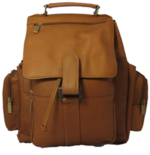 large leather top-handle backpack