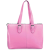 pink Italian leather business tote bag