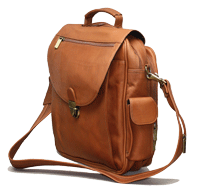 tan Vaqueta leather convertible backpack briefcase