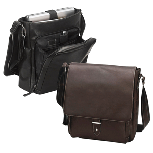 black and brown leather vertical laptop messenger bags