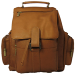 large leather top-handle back pack