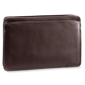 brown steerhide underarm portfolio