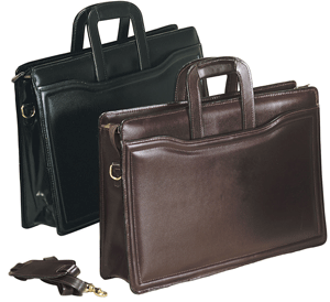 black and Burgundy leather portfolio cases
